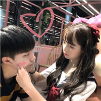 黑色带帽情侣头像一男一女7