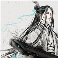 动漫黑白头像情侣不明显发色9