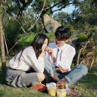 夕阳情侣头像背影单人不明显1