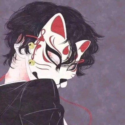 漫画头像女戴口罩黑色5