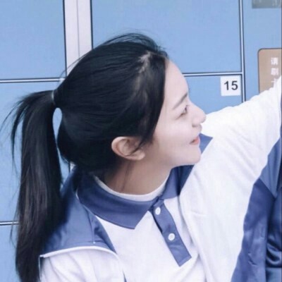 卡通女头像绿森系清新4