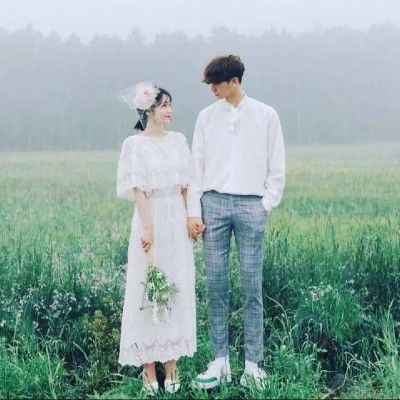 情侣头像黑色系一男一女背影11