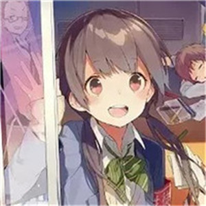 黑色高马尾女孩二次元头像4