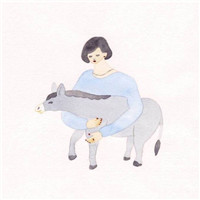 除夕简笔画头像女搞怪6